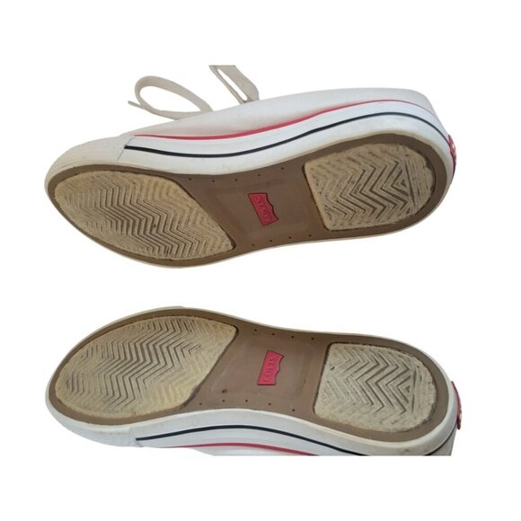 Women's Levi's White Sneakers Canvas 9 Shoes - Picture 4 of 4